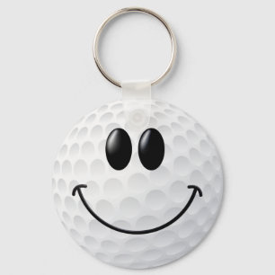 Golf Ball Face Keychain