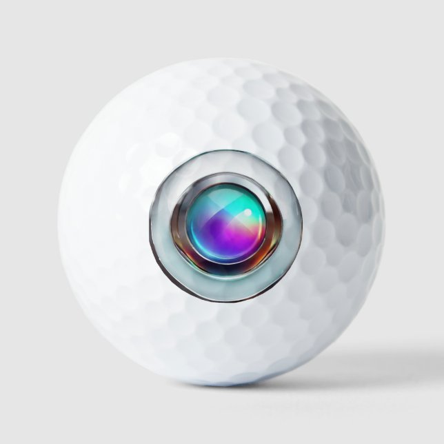Golf Ball - Fake Camera Lens Style (Front)