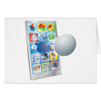 Golf ball flying out of cell phone