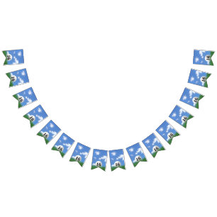 Golf Ball for 16th birthday Bunting Flags