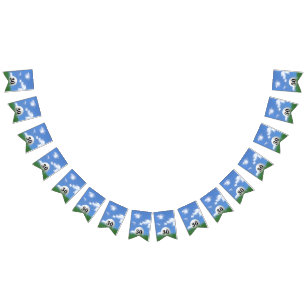 Golf Ball for 30th birthday Bunting Flags