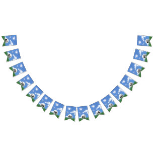 Golf Ball for 60th birthday Bunting Flags