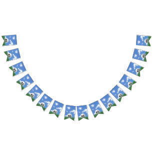 Golf Ball for 85th birthday Bunting Flags