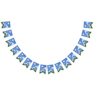 Golf Ball for 90th birthday Bunting Flags