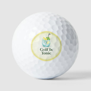 Golf Ball Golf Is Tonic Lemon Mint Glass Design