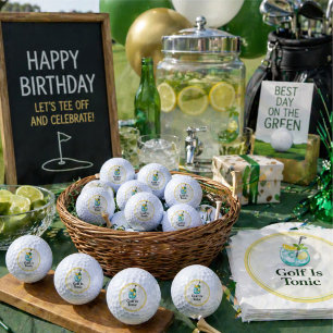 Golf Ball Golf Is Tonic Lemon Mint Glass Design