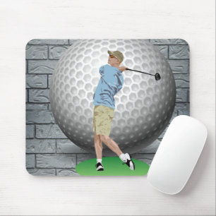 Golf Ball Golfer Mouse Pad! Mouse Pad
