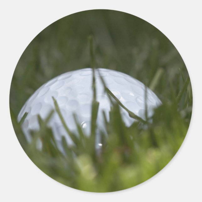 golf ball hiding classic round sticker (Front)