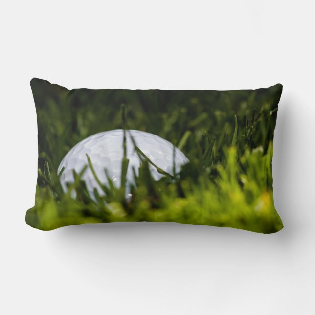 golf ball hiding remix lumbar pillow (Front)