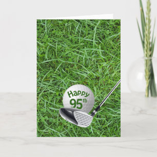 Golf Ball In Grass 95th Birthday Card