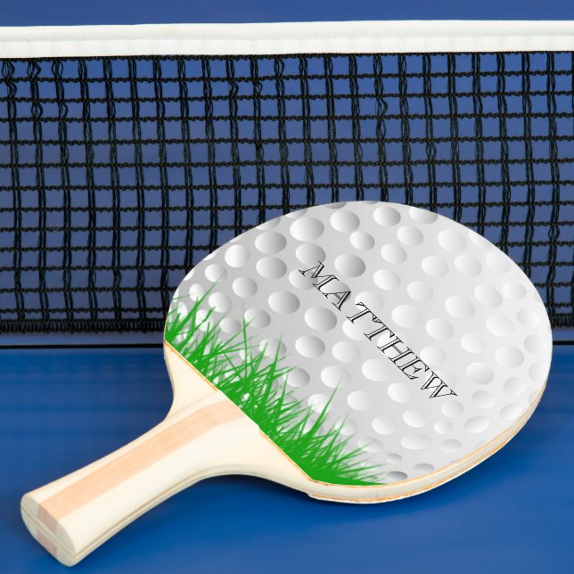 Golf ball in Grass Personalized Ping Pong Paddle (Insitu)