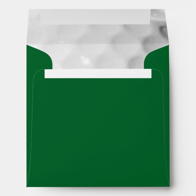 Golf Ball Look Green Personalized Envelope (Back (Bottom))