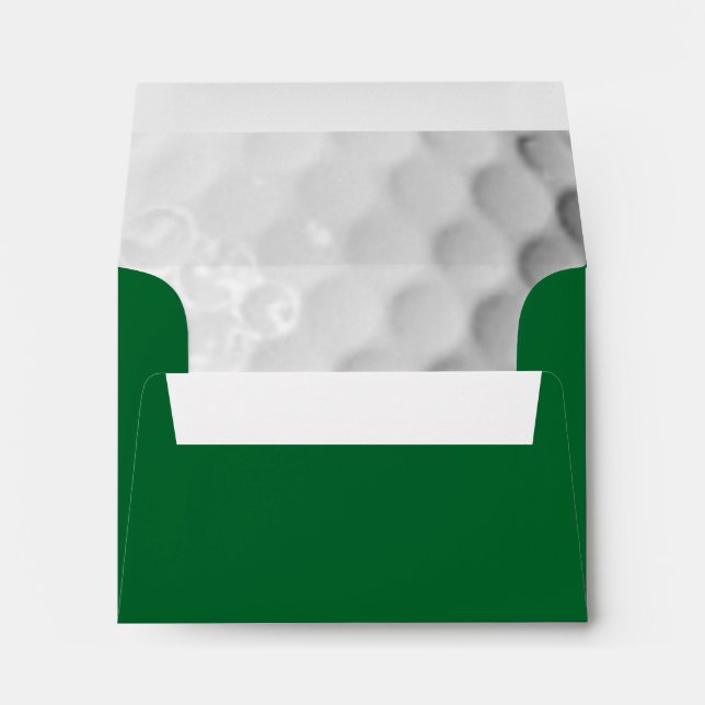 Golf Ball Look Green RSVP Envelope (Back (Bottom))