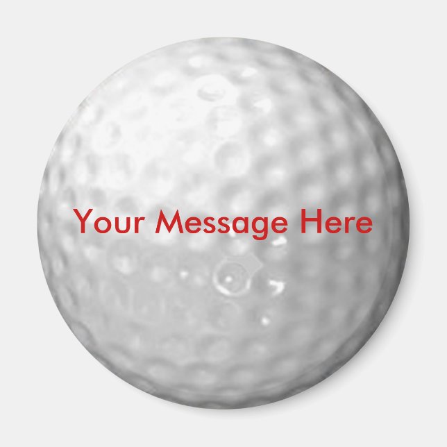 Golf Ball Magnet - ajoutez votre message (Devant)