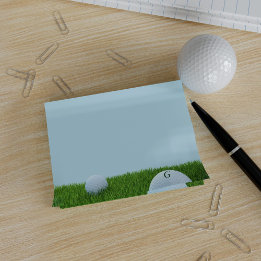 Golf Ball Monogram Blue Green Post it Notes
