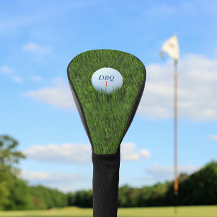 Golf Ball Monogram Green Driver Golf Head Cover