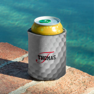 Golf Ball Monogram Personalized Can Cooler