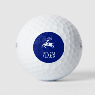 Golf Ball Named Vixen   Cute Reindeer Emoji / Icon
