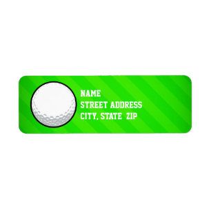 Golf Ball; Neon Green Stripes