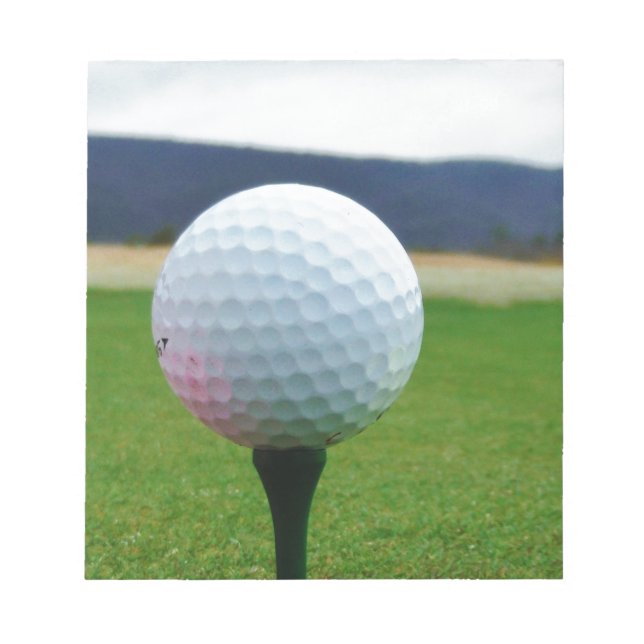 Golf Ball on a mountain golf course Notepad (Front)