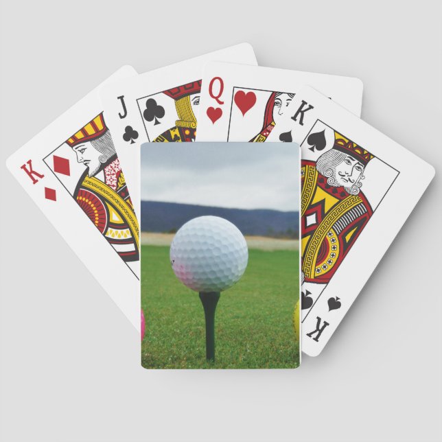 Golf Ball on a mountain golf course Playing Cards (Back)