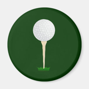Golf Ball on a Tee Magnet