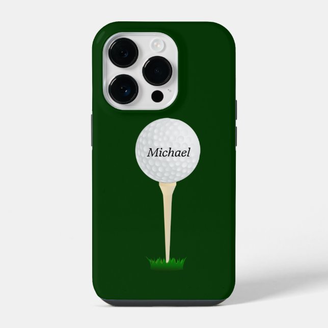 Golf Ball on a Tee TEMPLATE iPhone Case (Back)
