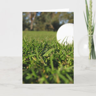 Golf Ball on Golf Course Greeting Card