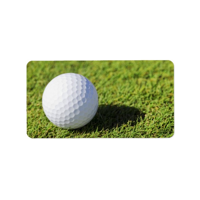 Golf Ball On Green Grass Course - Customized Label (Front)