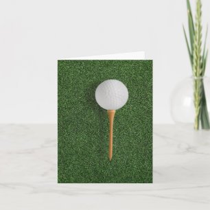 Golf Ball on green grass Note Card