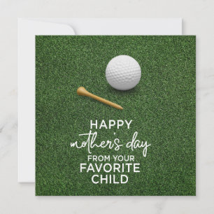 Golf ball on green Happy Mother's Day to Golf Mom Holiday Card