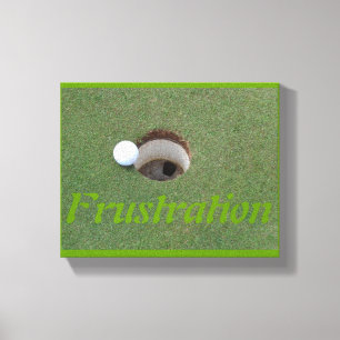 Golf ball on lip wrapped canvas. canvas print