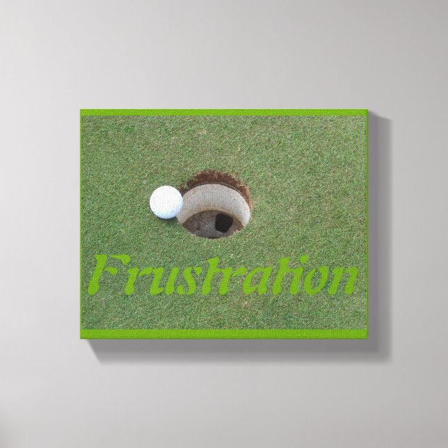 Golf ball on lip wrapped canvas. canvas print (Front)