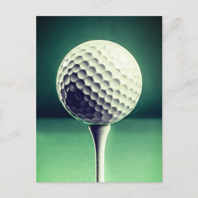 Golf Ball on Tee Postcard (Front)