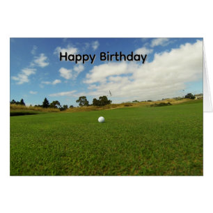 Golf Ball On The Green, Birthday Card