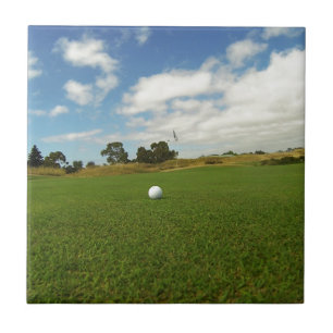 Golf Ball On The Green, Tile