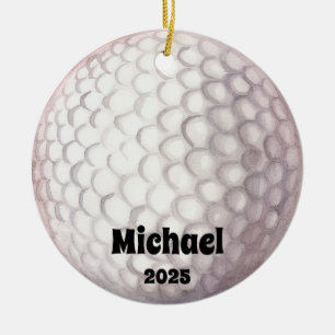 Golf Ball Ornament, Ornament, Kids Sports Ceramic Ornament