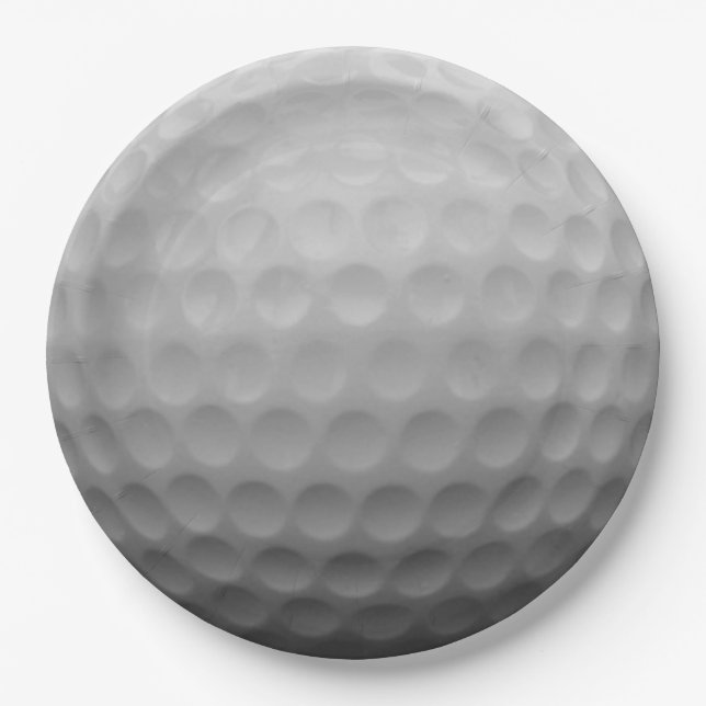 Golf Ball Paper Plate (Front)