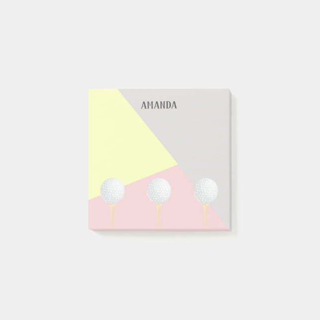 golf ball pastel colours geometric abstract post-it notes (Front)