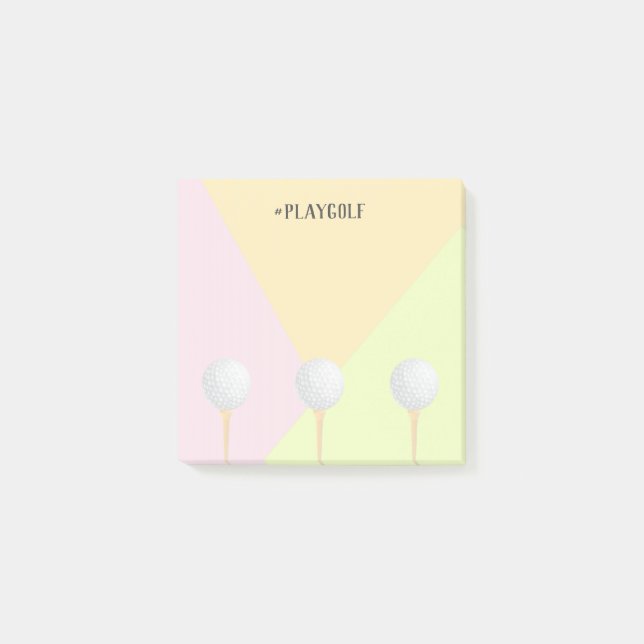 golf ball pastel colours geometric design post-it notes (Front)