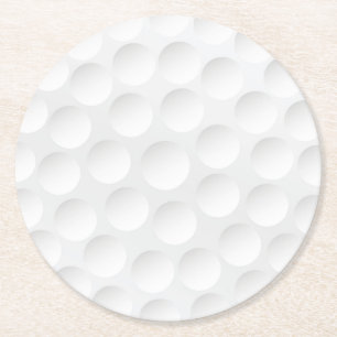 Golf Ball Pattern Round Paper Coaster