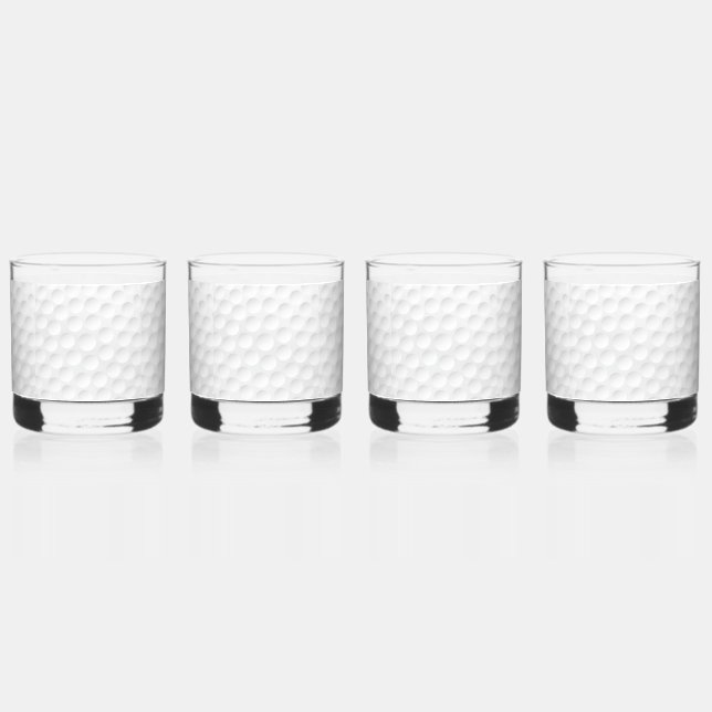 Golf Ball Pattern Whiskey Glass (Front)