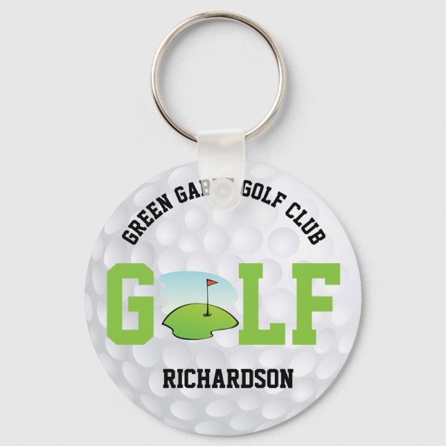 Golf Ball - Personalized Keychain (Front)