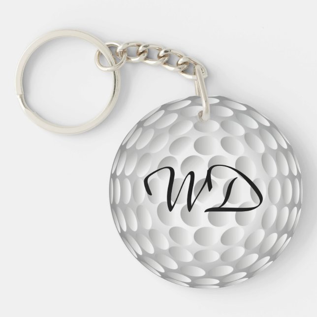 Golf ball personalized monogram keychain (Front)