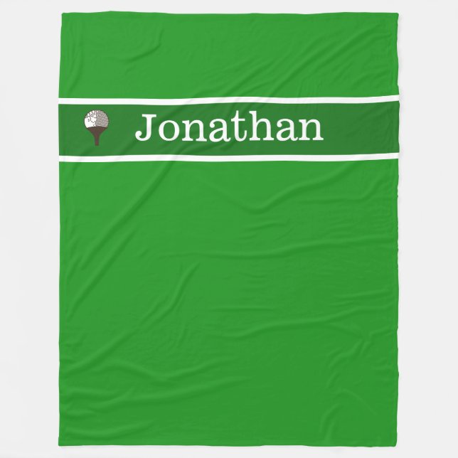 Golf ball  Personalized wilth name blanket (Front)