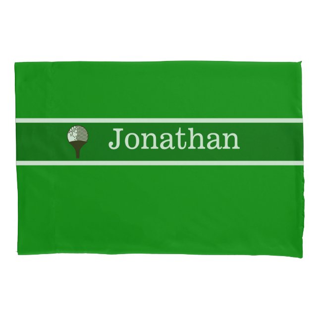 Golf ball  Personalized with name Pillowcase (Front)