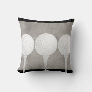 golf ball pillow design distressed grey
