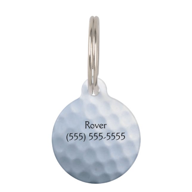 Golf Ball Print Pattern Background Pet Tag (Front)
