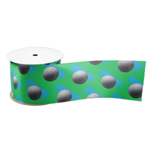 Golf Ball ribbon spool Satin Ribbon