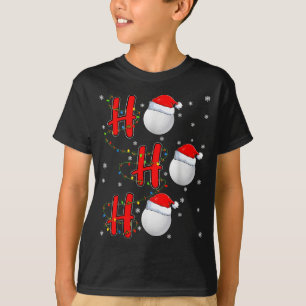 Golf Ball Santa Hat Ho Ho Ho Men Women Christmas X T-Shirt